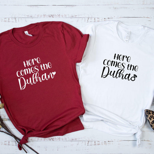 Here comes the Dulha / Dulhan (Groom / Bride) Shirts - Artkins Lifestyle