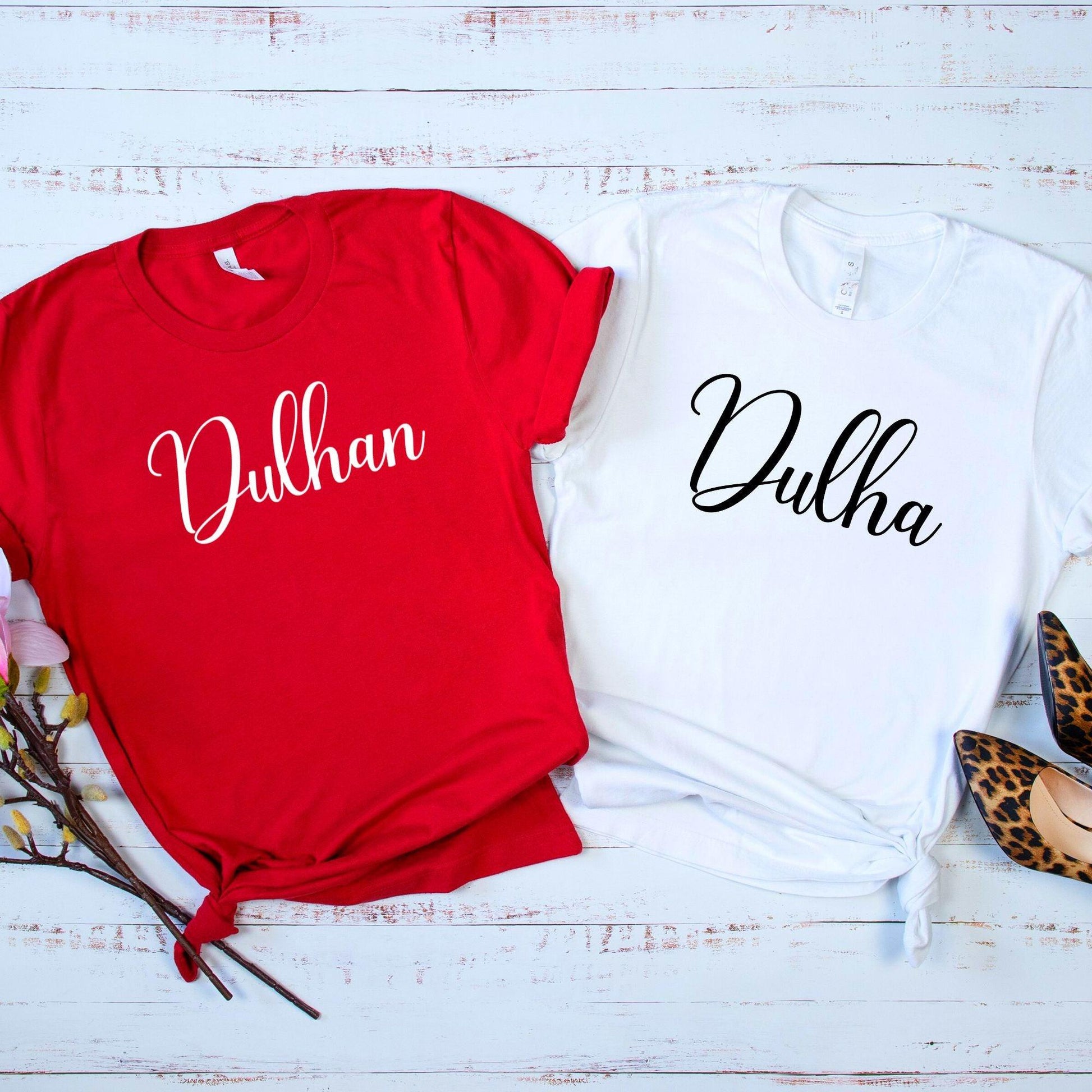 Dulha and Dulhan (Groom and Bride) Indian Wedding Shirts - Artkins Lifestyle
