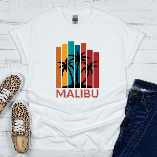 Tropical Malibu, California Vacation T-Shirt - Artkins Lifestyle