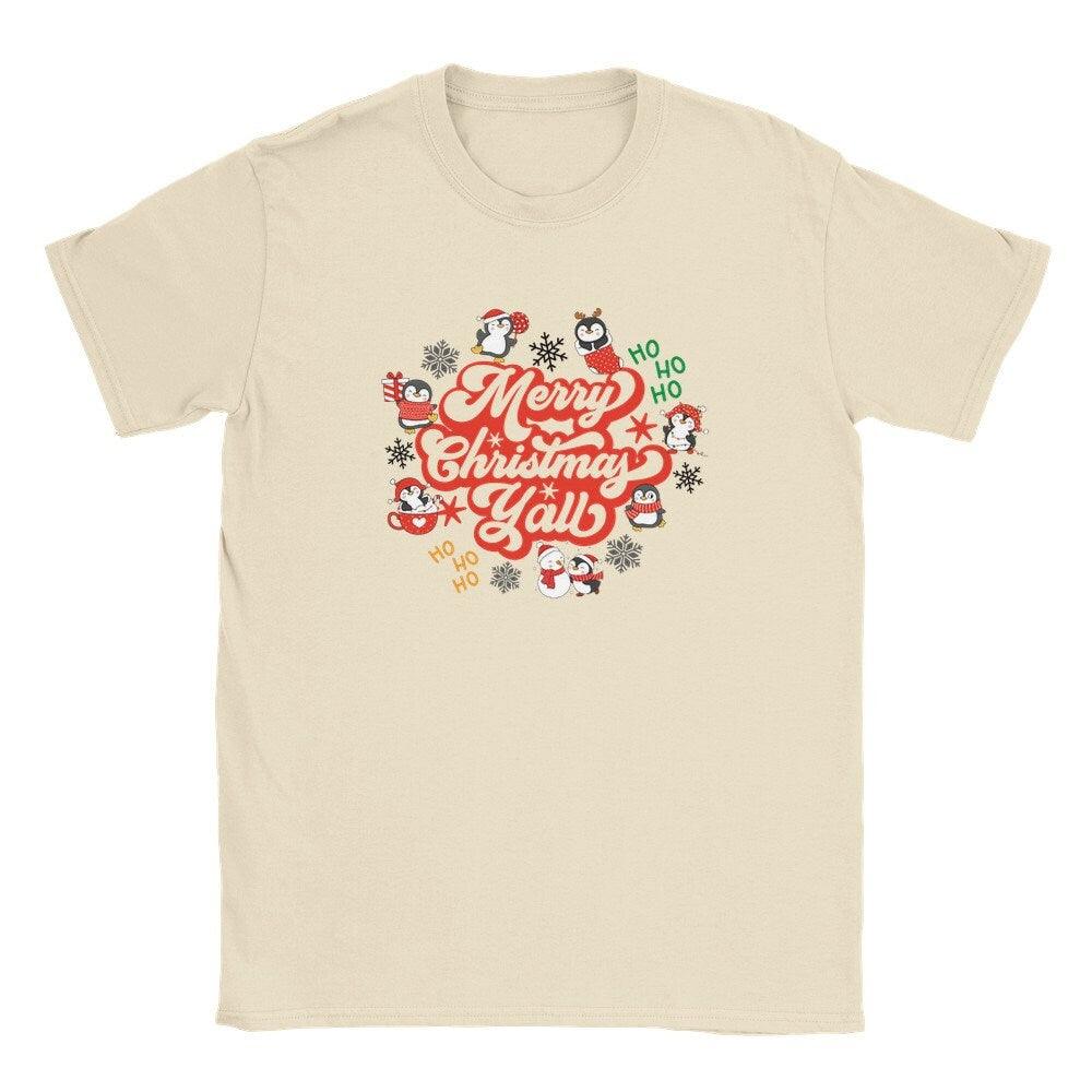 South Western Christmas - "Merry Christmas Y'all" T-Shirt - Artkins Lifestyle