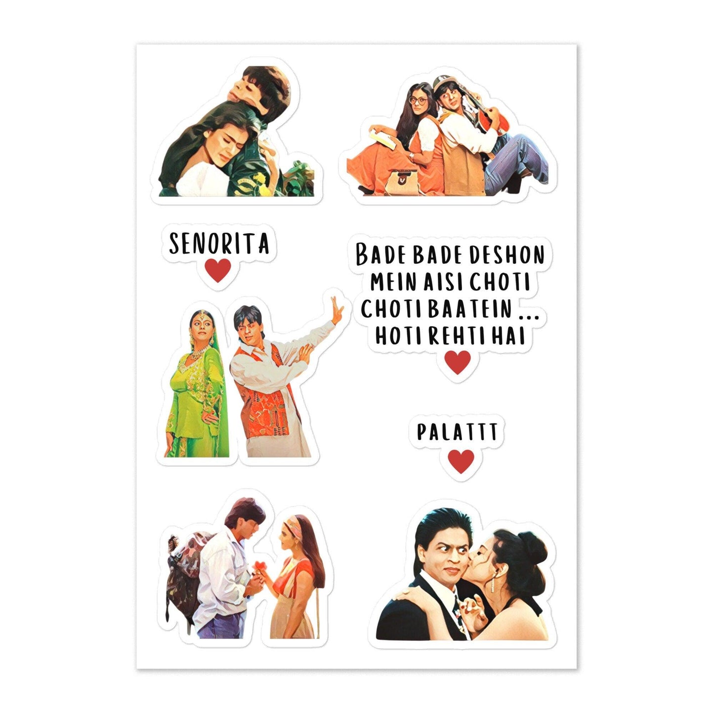 Shah Rukh Khan and Kajol Sticker Pack - Artkins Lifestyle