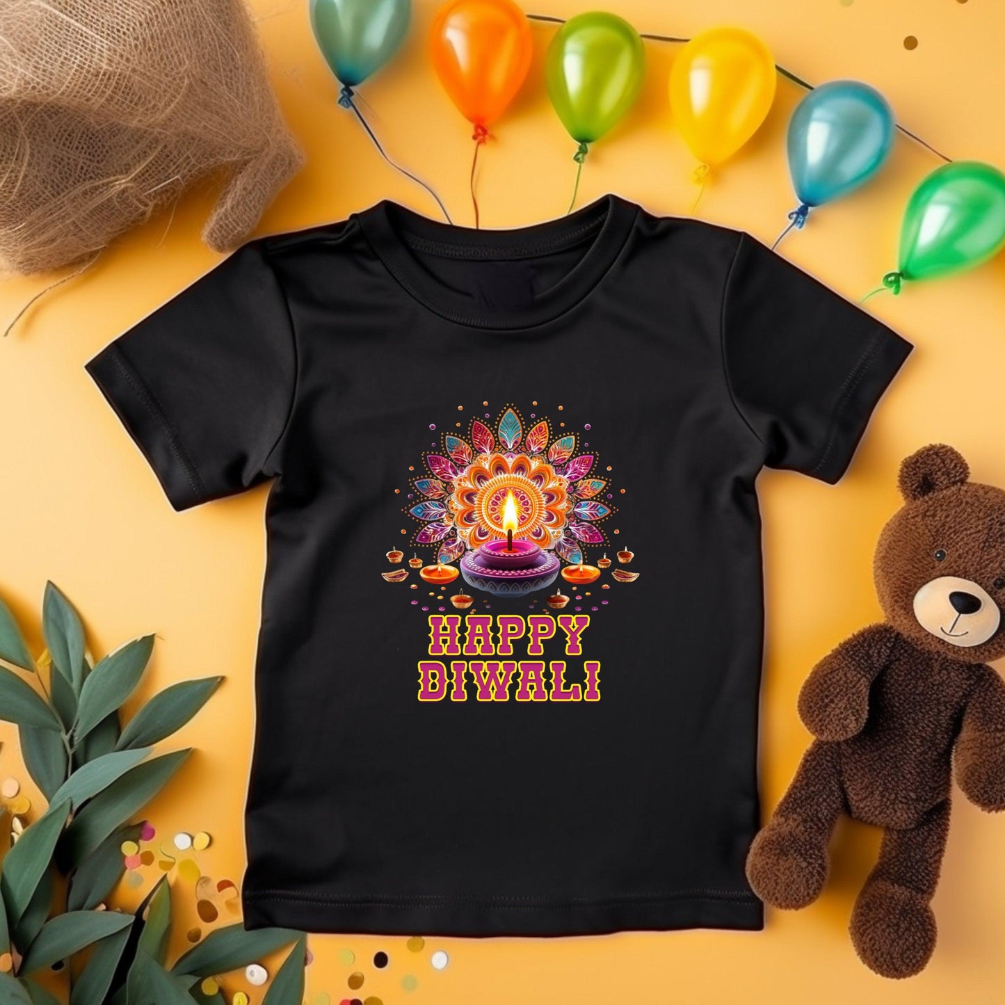 Diwali Matching Outfit T-Shirt | Hindu Festival Of Lights | Kids and Couples - Artkins Lifestyle