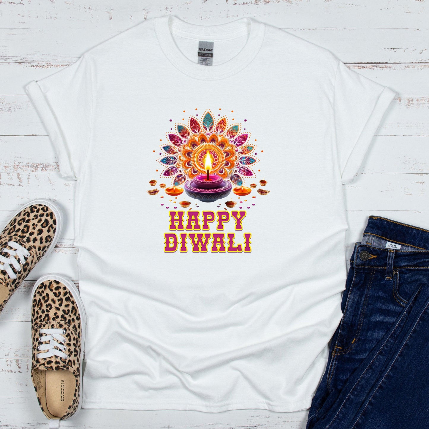 Diwali Matching Outfit T-Shirt | Hindu Festival Of Lights | Kids and Couples - Artkins Lifestyle