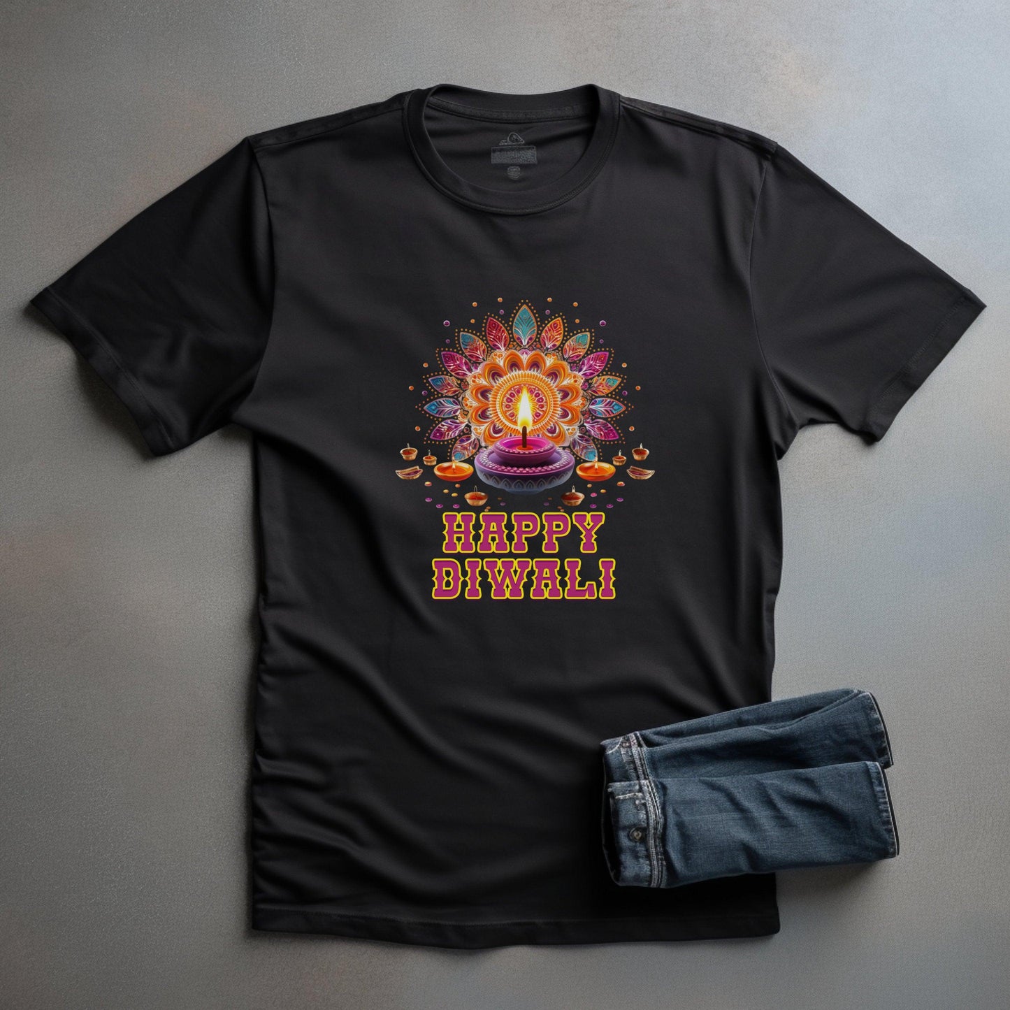 Diwali Matching Outfit T-Shirt | Hindu Festival Of Lights | Kids and Couples - Artkins Lifestyle