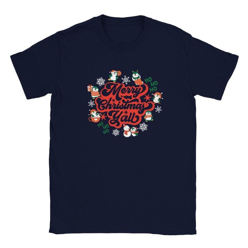 South Western Christmas - "Merry Christmas Y'all" T-Shirt - Artkins Lifestyle