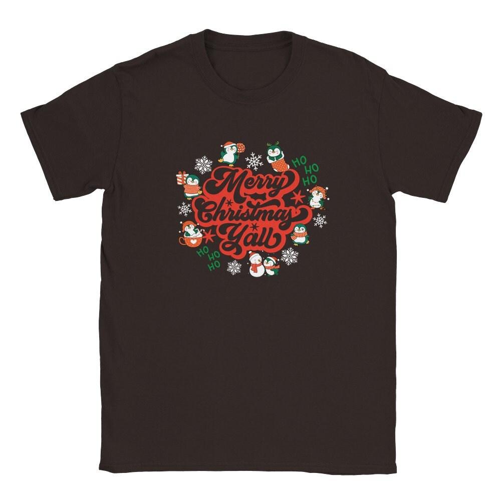South Western Christmas - "Merry Christmas Y'all" T-Shirt - Artkins Lifestyle