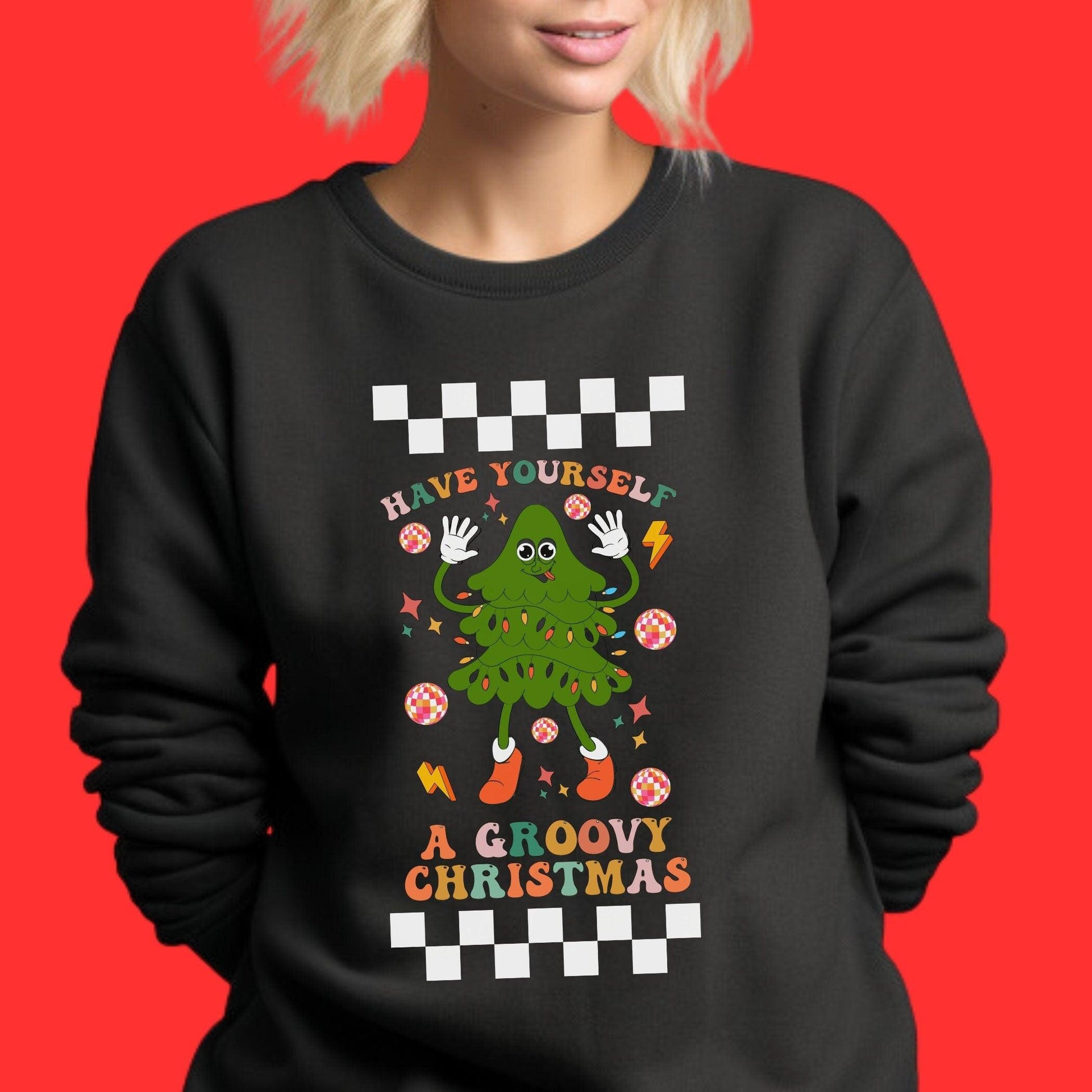 "Have yourself a groovy Christmas" Sweatshirt - Artkins Lifestyle