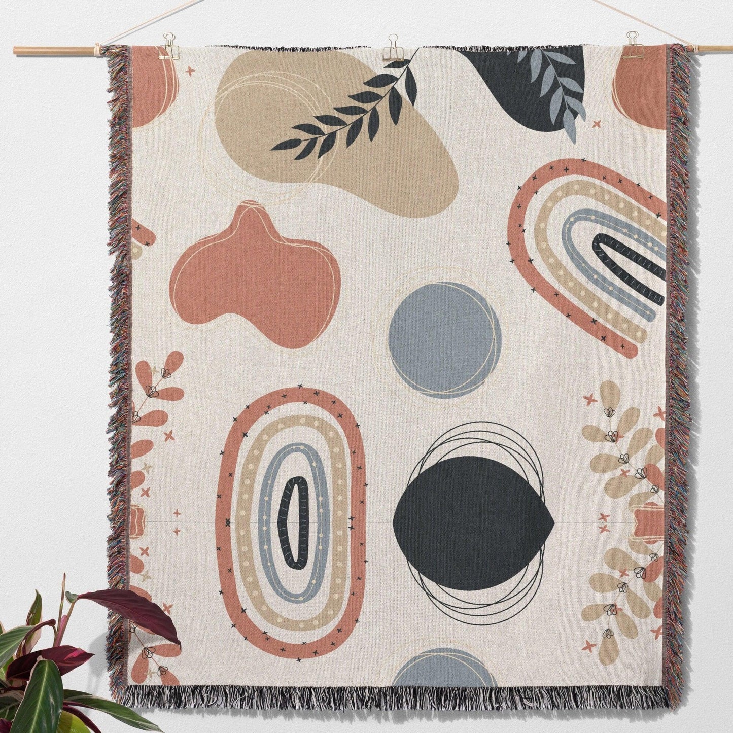 Woven Blanket | Abstract Boho - Artkins Lifestyle