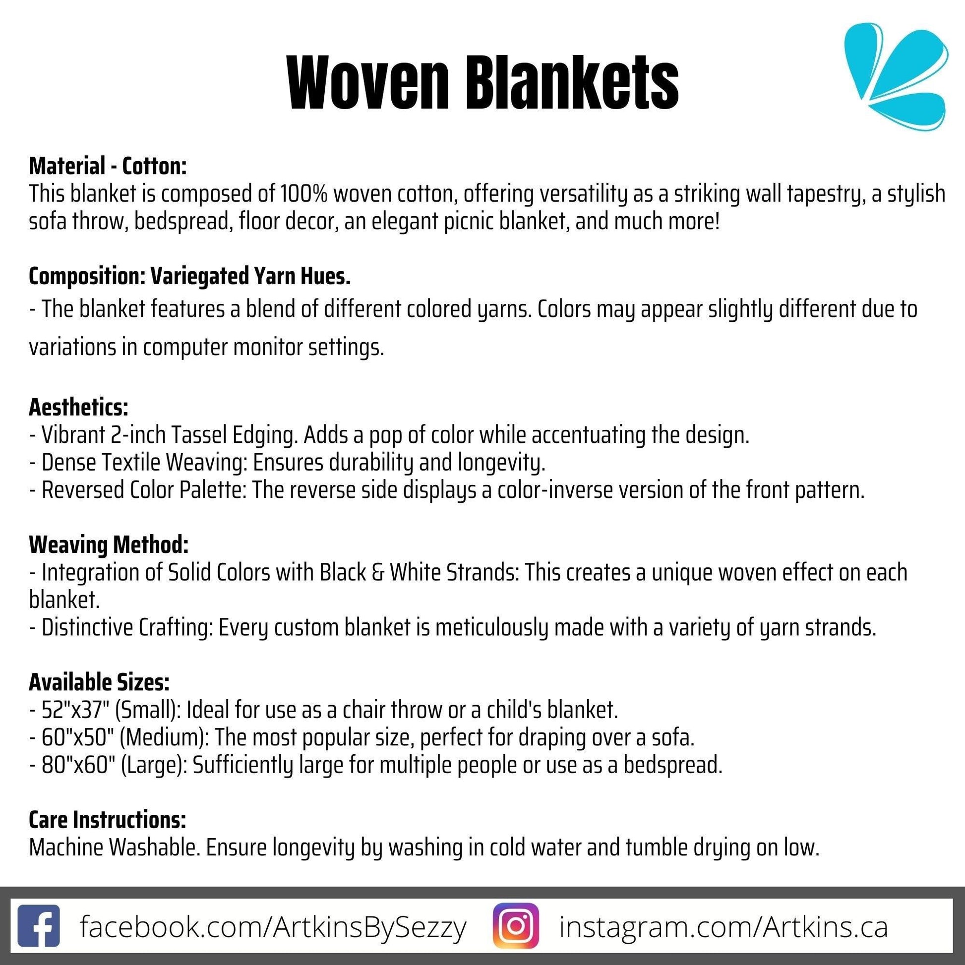 Woven Blanket Floral - Artkins Lifestyle