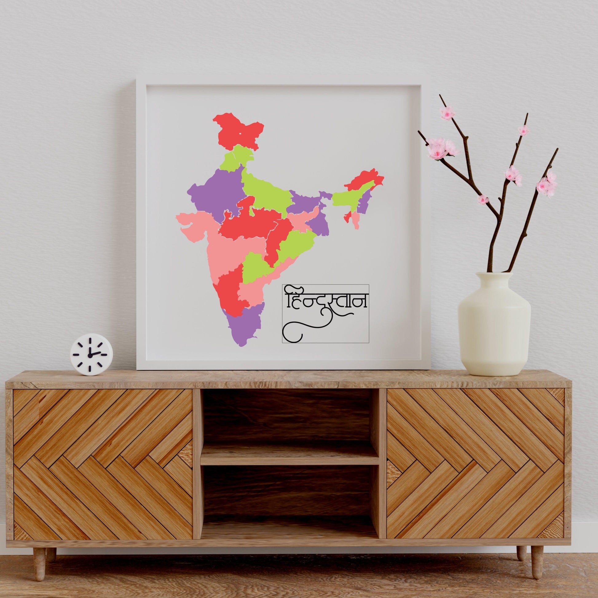 Indian Map Poster - Artkins Lifestyle