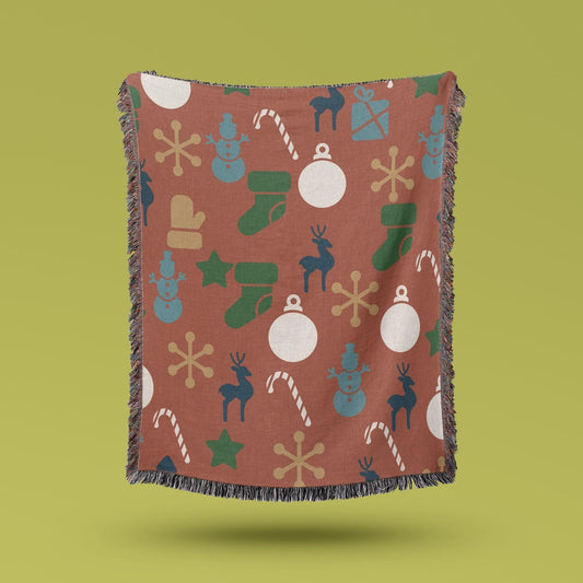 Children's Christmas Woven Blanket - Artkins Lifestyle
