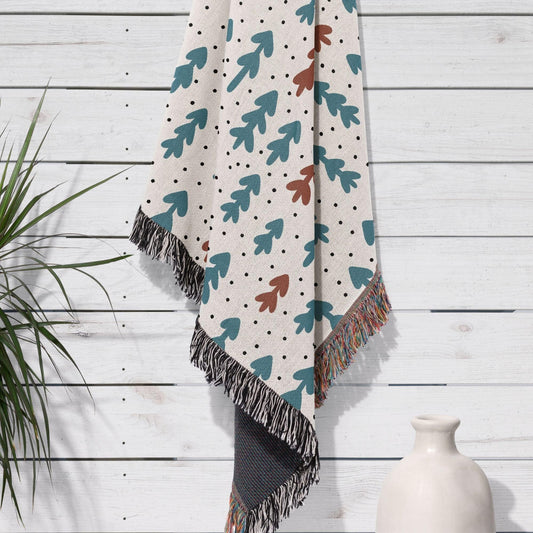 Woven Blanket | Christmas Tree Patterned - Artkins Lifestyle