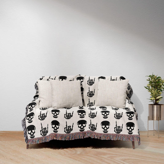 Woven Blanket | Macabre Skull - Artkins Lifestyle