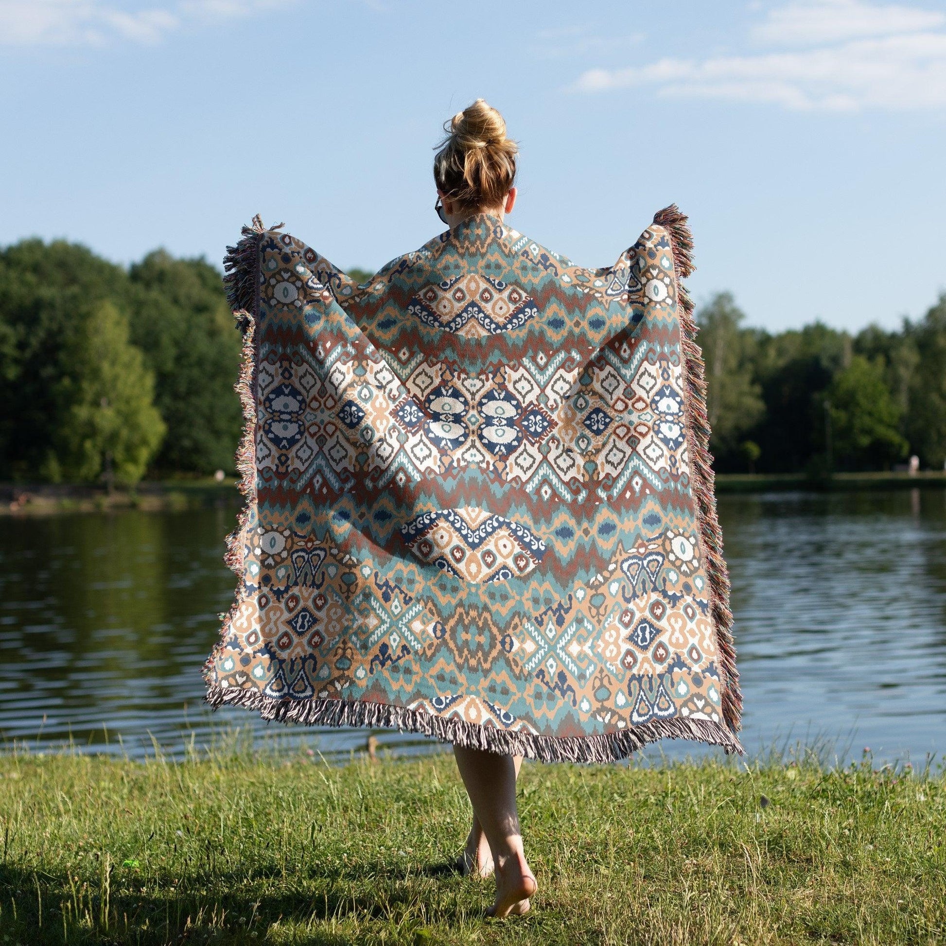 Woven Blanket | Boho Throw - Artkins Lifestyle
