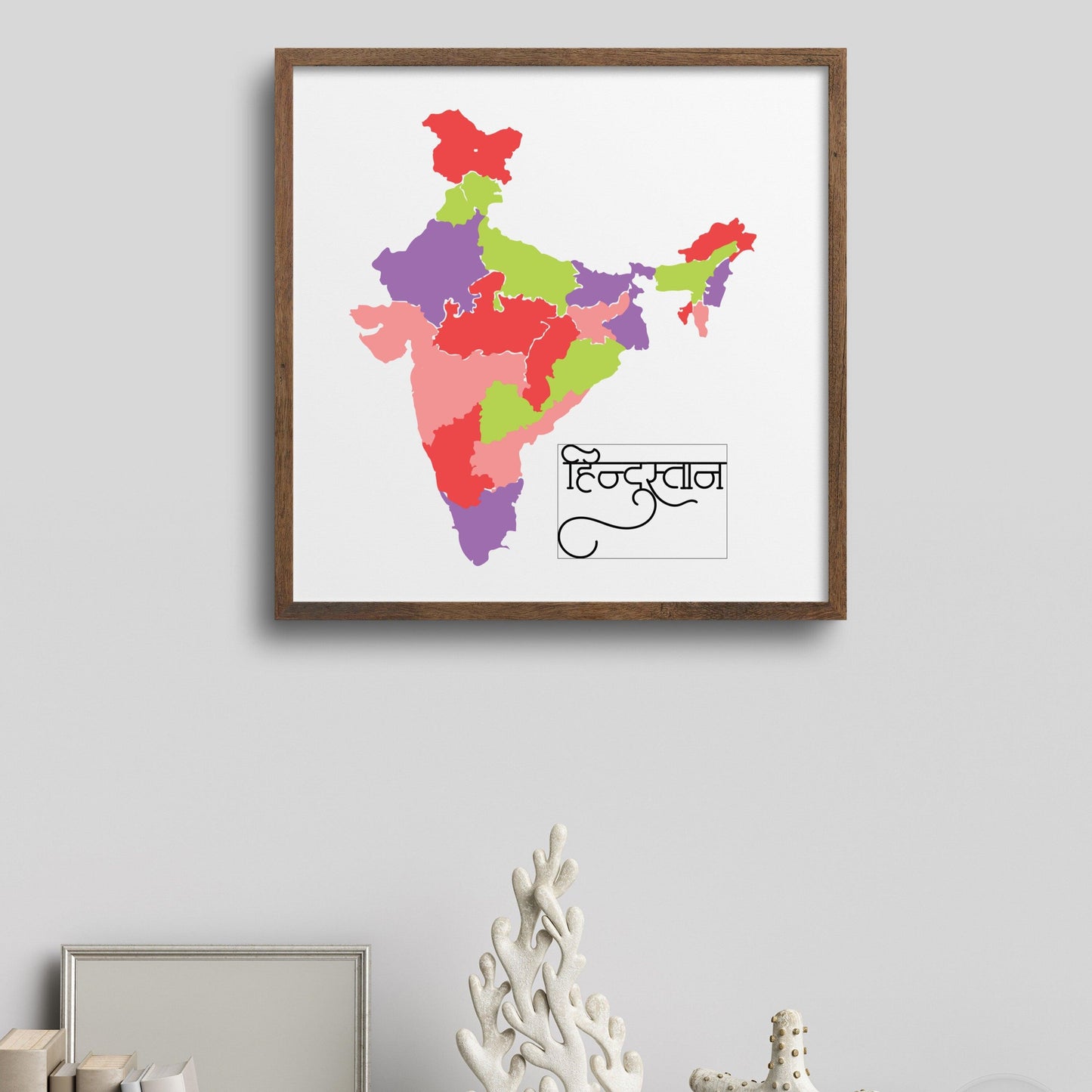 Indian Map Poster - Artkins Lifestyle