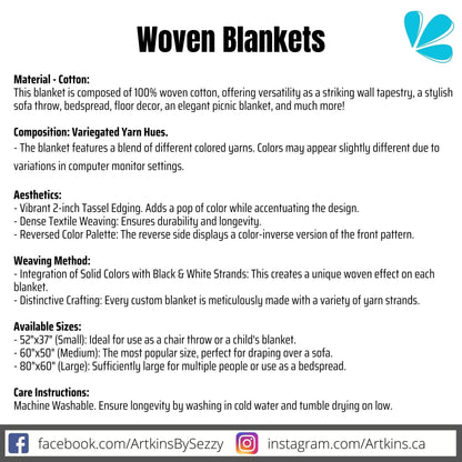 Moth Woven Blanket - Artkins Lifestyle