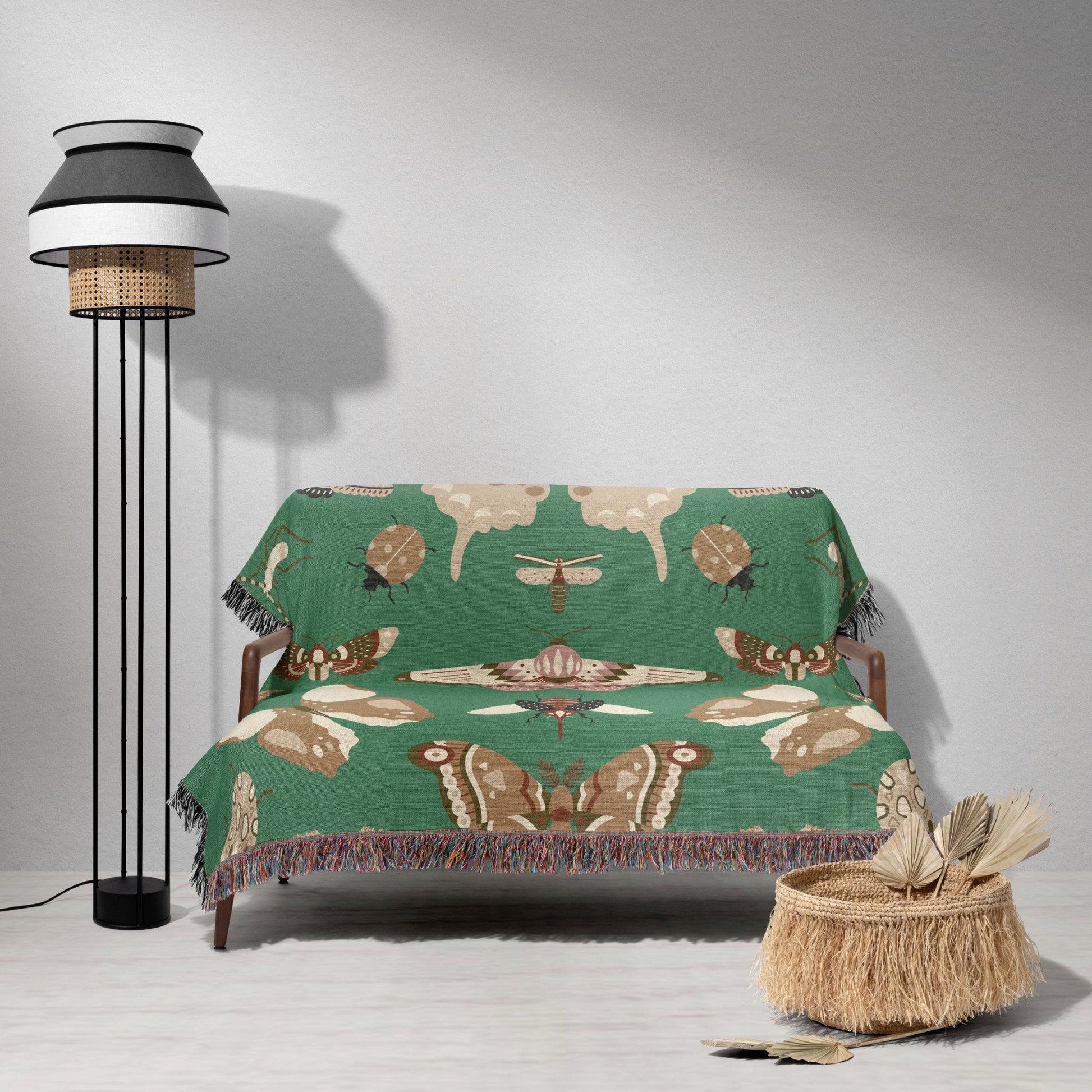 Moth Woven Blanket - Artkins Lifestyle