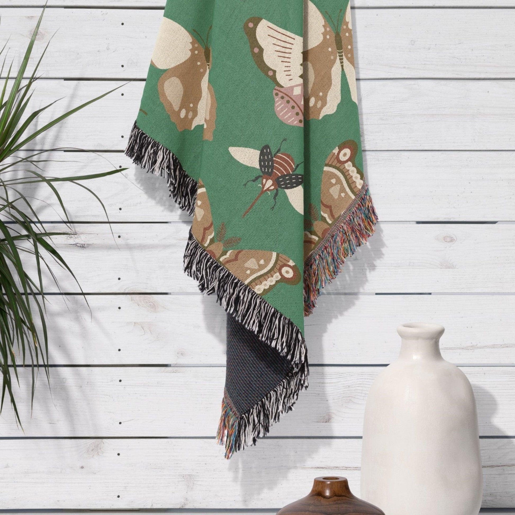 Moth Woven Blanket - Artkins Lifestyle