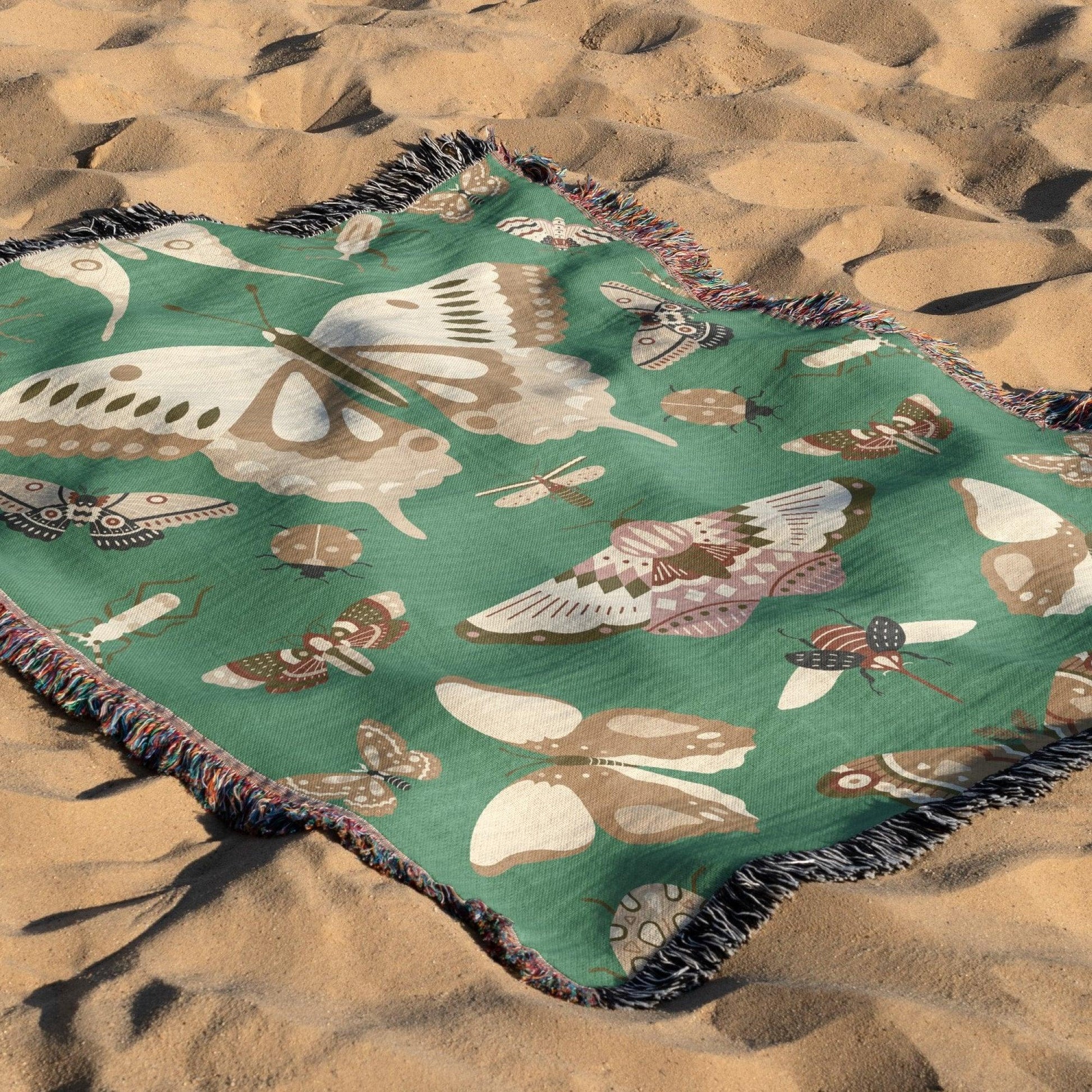 Moth Woven Blanket - Artkins Lifestyle