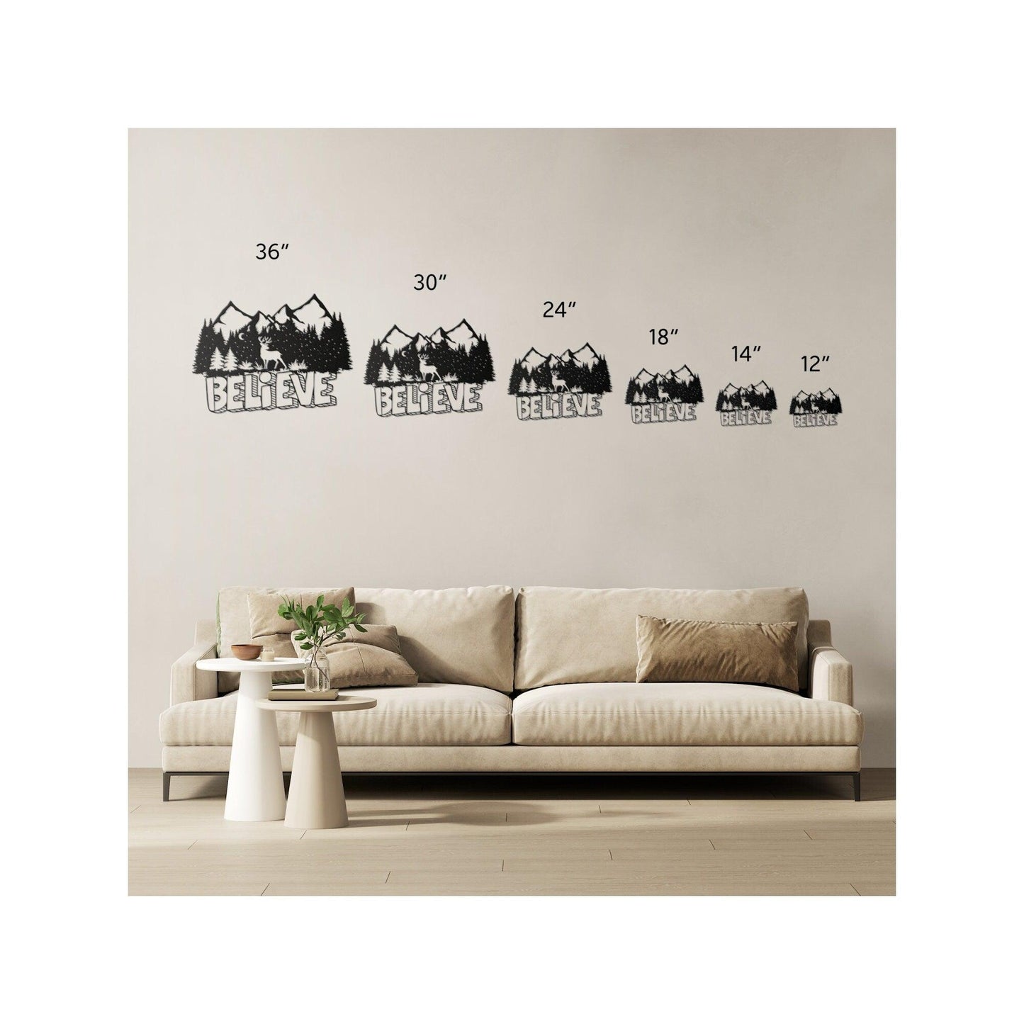 Believe Metal Wall Art - Artkins Lifestyle