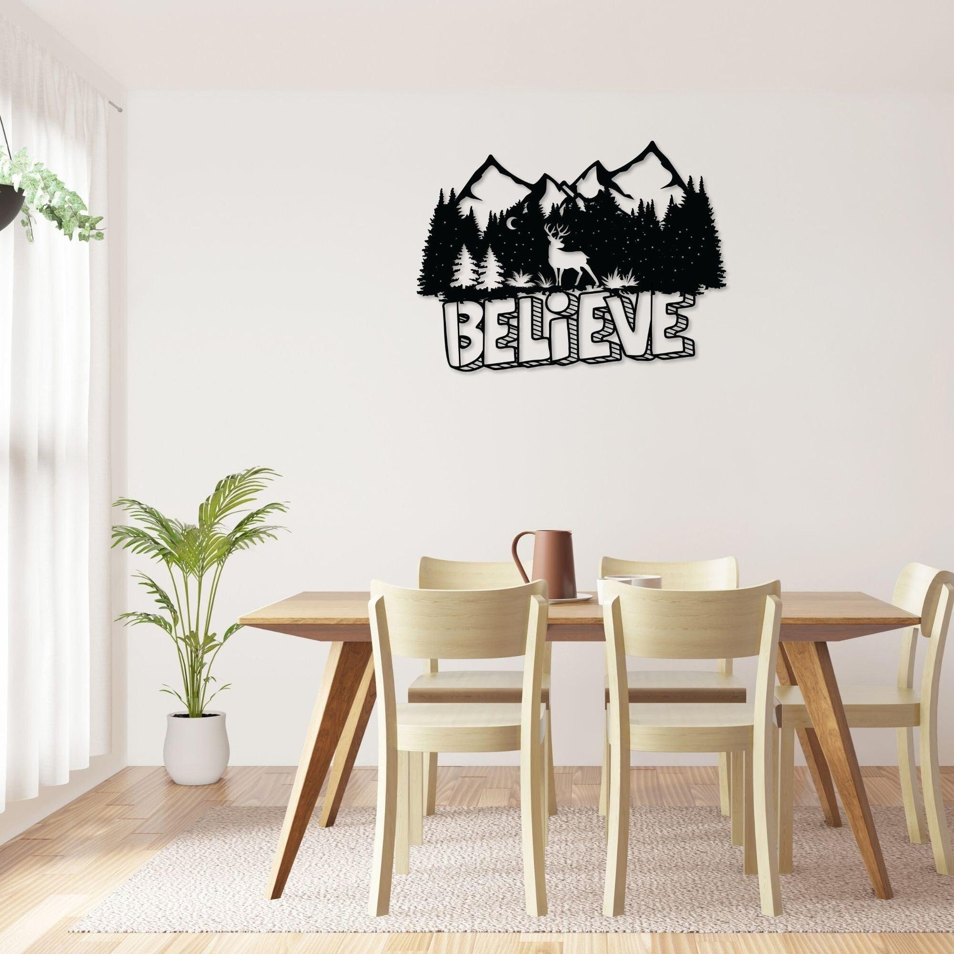 Believe Metal Wall Art - Artkins Lifestyle