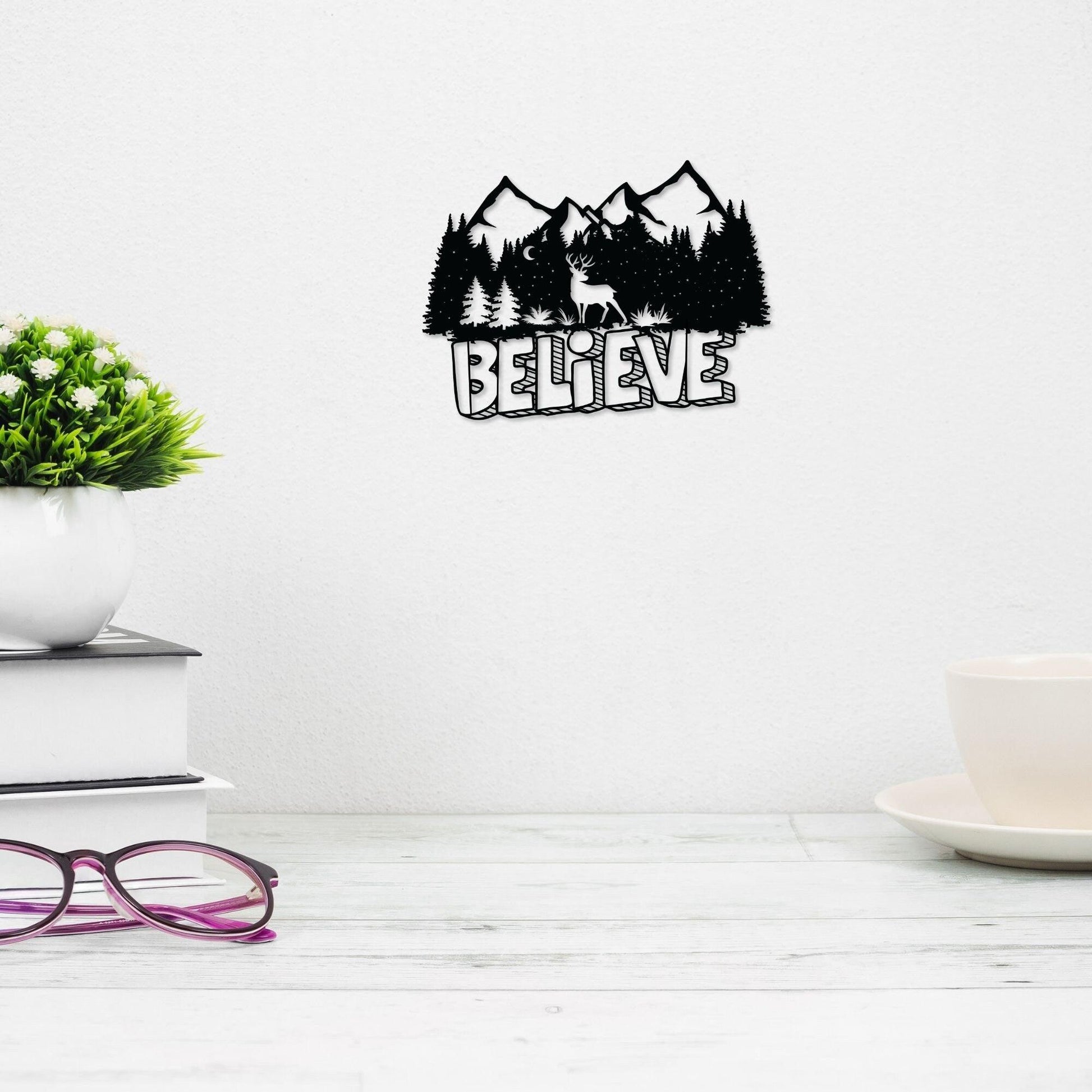 Believe Metal Wall Art - Artkins Lifestyle