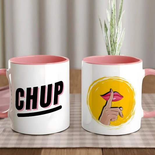 Chup Mug - Desi Personal Time Punjabi Indian Gujarati Mug Ethnic Cultural Chai Cup Chai Mug Indian Inspired Drinkware