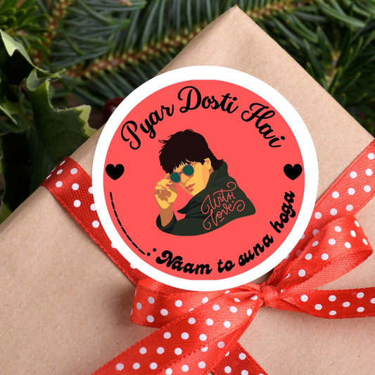 Shahrukh Khan Sticker Set, Festive Gift Tag Decal, personalized Christmas Presents, Shahrukh Fans, Secret Santa, White Elephant, Small Gift