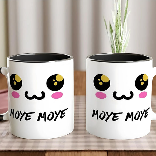 Colorful Moye Moye Meme Mug - Ceramic Coffee Cup with Fun Design" Alt Tag 2: "Quirky Moye Moye Cup - Unique Beverage Holder for Memes Enthusiasts"