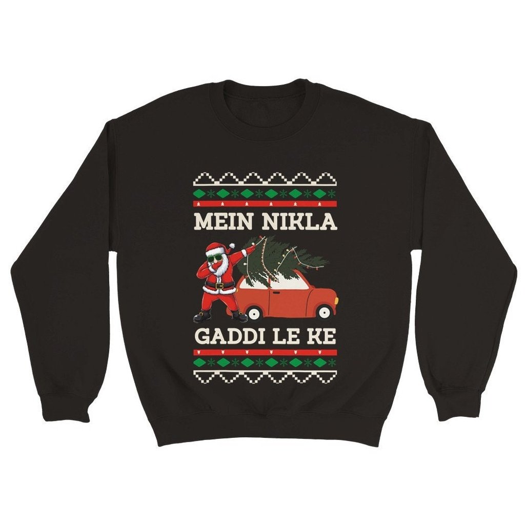 Desi Ugly Christmas Sweatshirt, Punjabi Graphic, Gift for Indian Friend, SecretSanta, Indian Christmas Outfit, Ugly Sweater, Funny Outfit