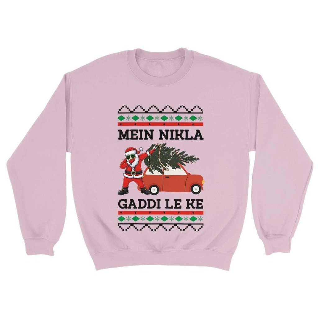 Desi Ugly Christmas Sweatshirt, Punjabi Graphic, Gift for Indian Friend, SecretSanta, Indian Christmas Outfit, Ugly Sweater, Funny Outfit