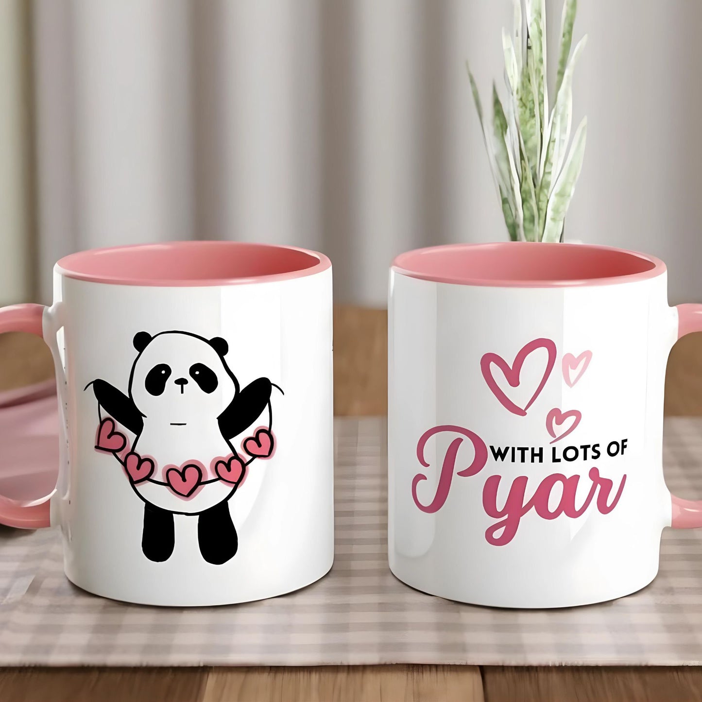 With Lots of Pyar Mug for Loved Ones - Christmas Gift" "Personalized Love Mug for Birthdays and Graduations" "Housewarming Idea - Unique 'With Lots of Pyar' Cup"