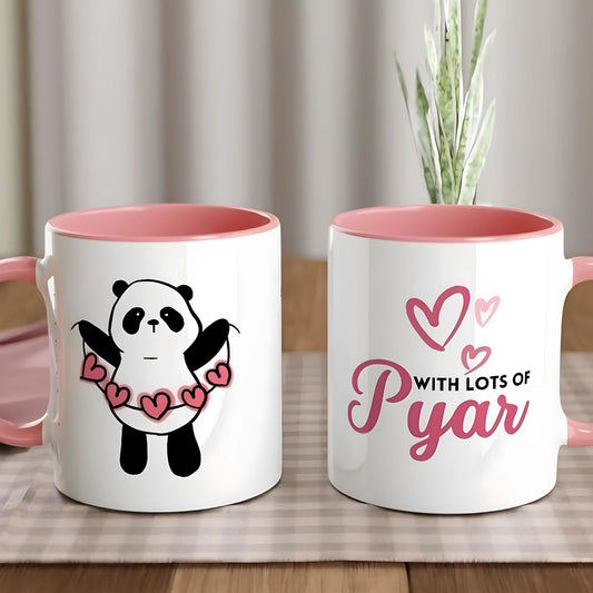 With Lots of Pyar Mug for Loved Ones - Christmas Gift" "Personalized Love Mug for Birthdays and Graduations" "Housewarming Idea - Unique 'With Lots of Pyar' Cup"