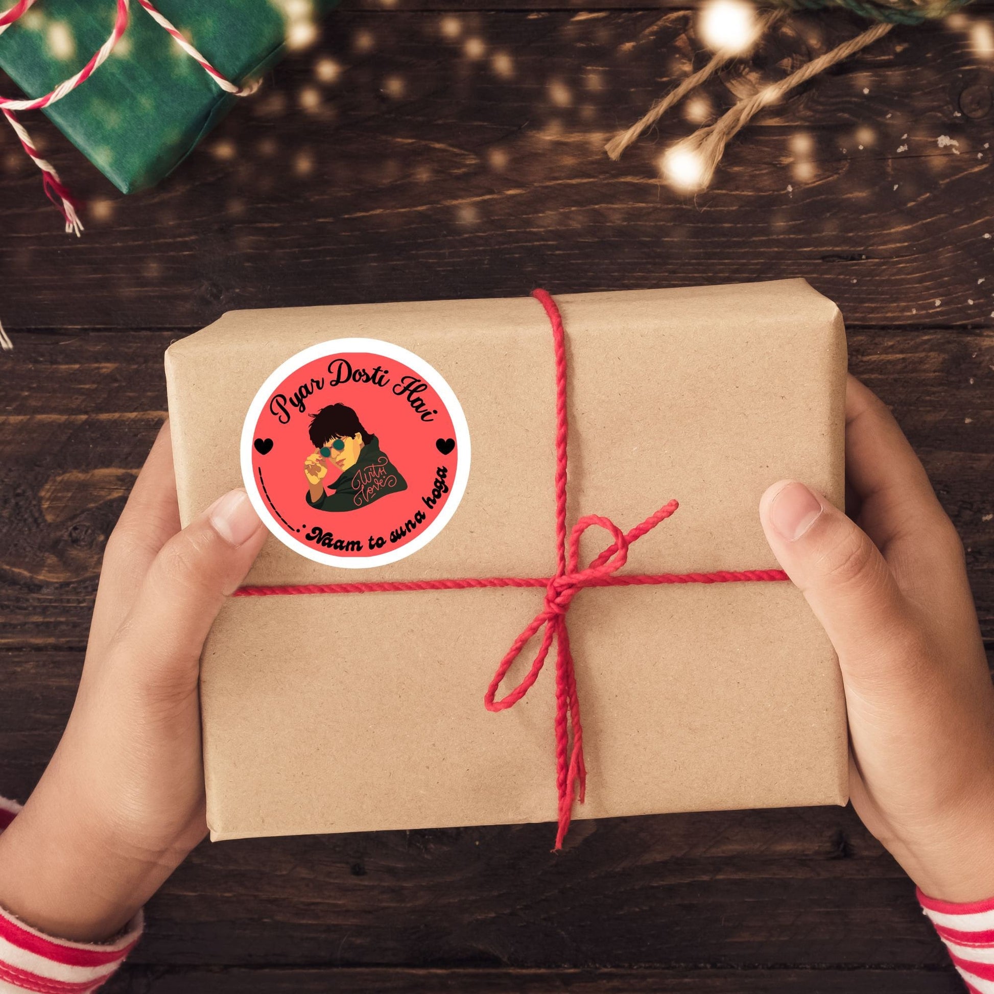 Shahrukh Khan Sticker Set, Festive Gift Tag Decal, personalized Christmas Presents, Shahrukh Fans, Secret Santa, White Elephant, Small Gift