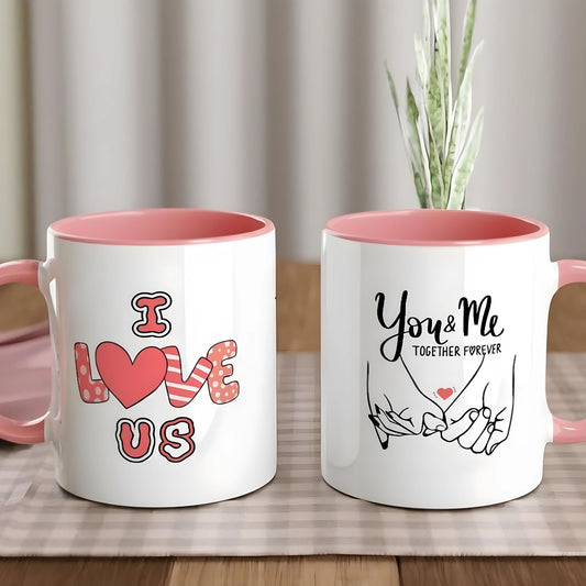 Eternal Love Valentine's Mug Heartfelt Unity Coffee Cup Everlasting Affection Mug Romantic Couple Drinkware Enduring Togetherness Tea Mug