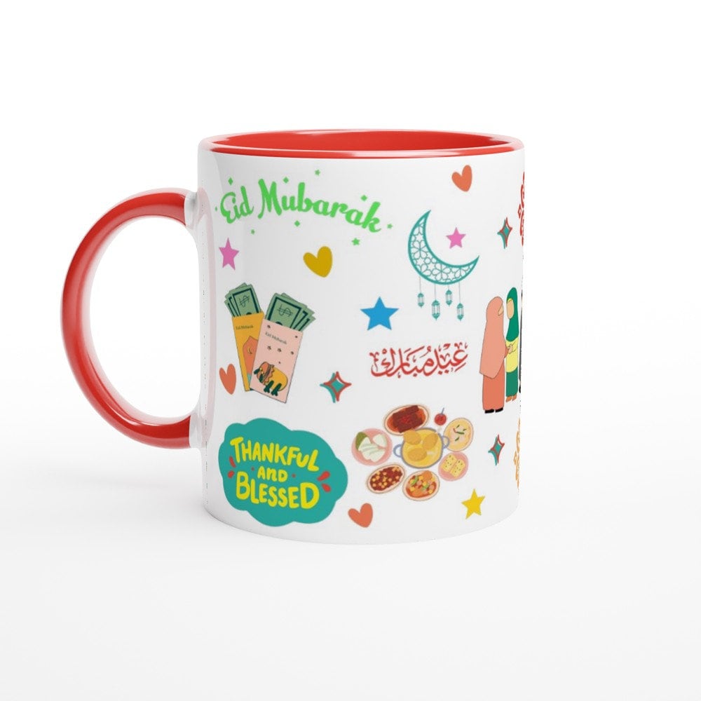 eid mug White 11oz Ceramic Mug with Color Inside