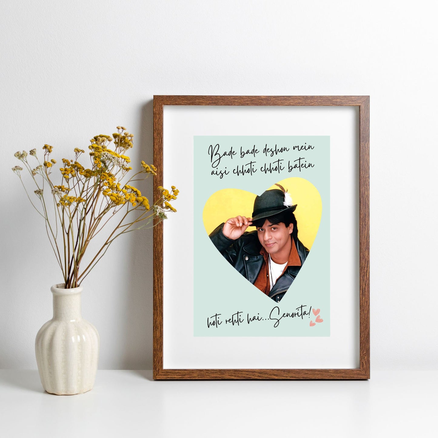 Bollywood Designs Digital Art, Bollywood Wall Art, Indian Home Decor, Indian Wall Hanging, Indian Art Wall, Shahrukh Khan, DDLJ Poster, RARE
