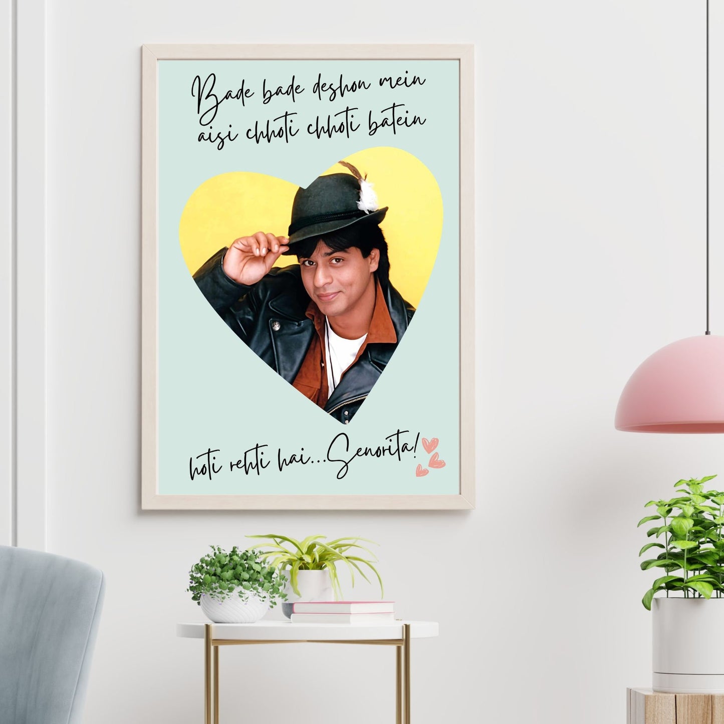 Bollywood Designs Digital Art, Bollywood Wall Art, Indian Home Decor, Indian Wall Hanging, Indian Art Wall, Shahrukh Khan, DDLJ Poster, RARE