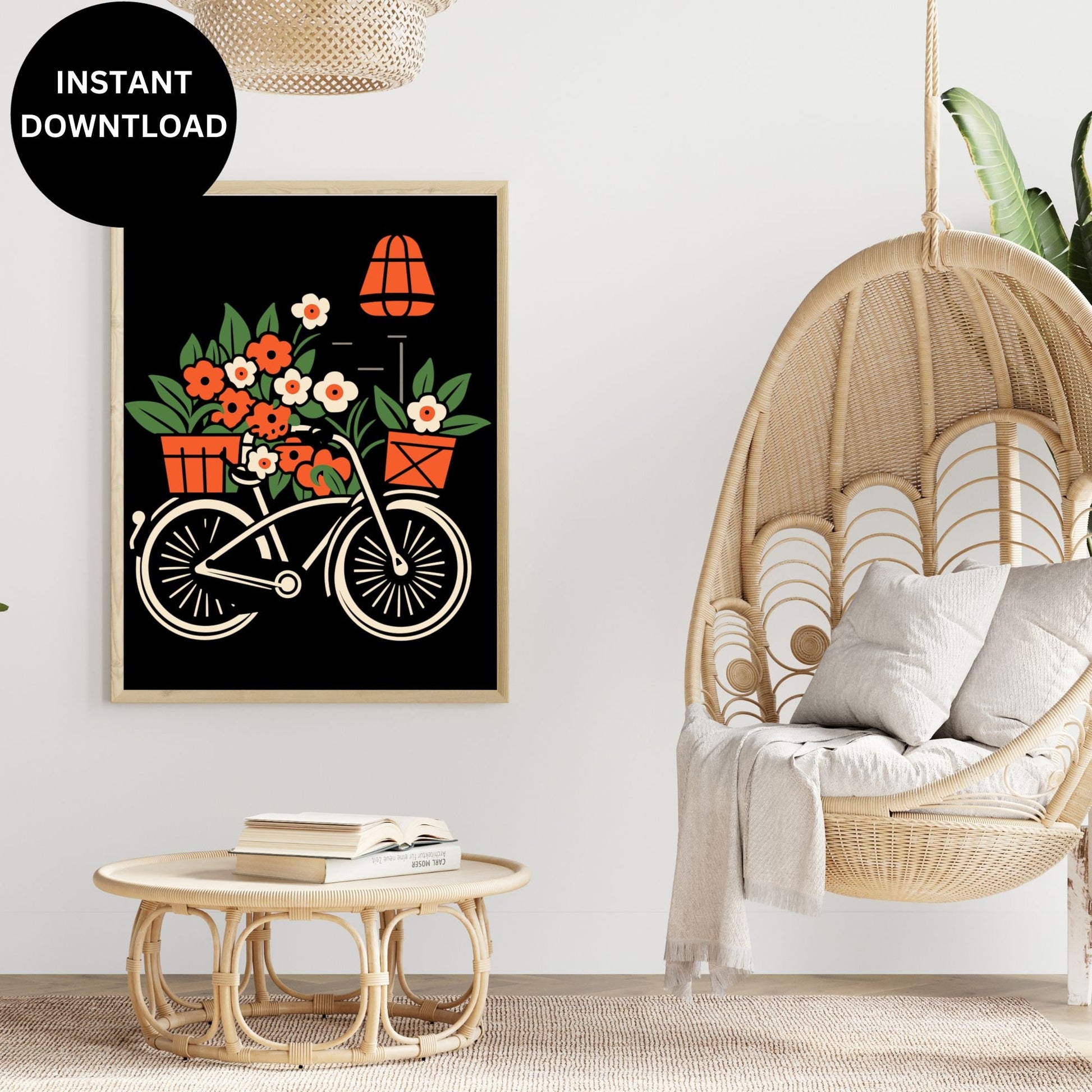 Download Decorating Print Arts, Modern-Downloadable, Vintage Downloadable Wallart, Bicycle Wall Decor, Dutch Decor, Pop Art Print, Artful