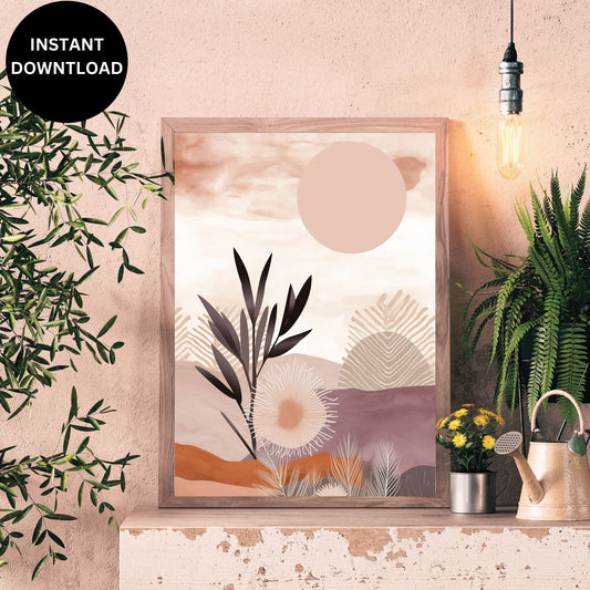 Boho Whimsy Delight - Aesthetic Digital Art Dreamy Bohemian Vibes - Chic Wall Decor Ethereal Boho Chic Illustration - Whimsical Art Mystical Aesthetic Digital Download - Boho Bliss Aesthetic Bohemian Decor - Dreamlike Digital Art