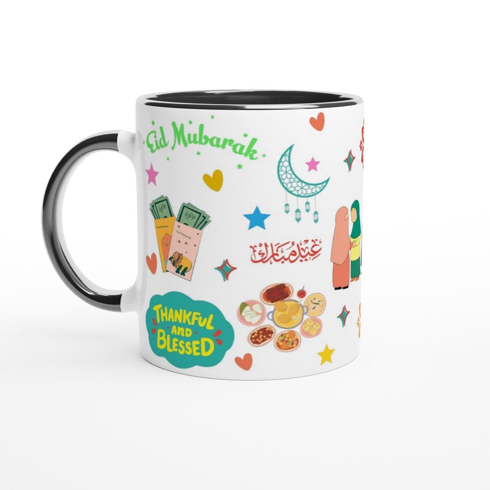 eid mug White 11oz Ceramic Mug with Color Inside