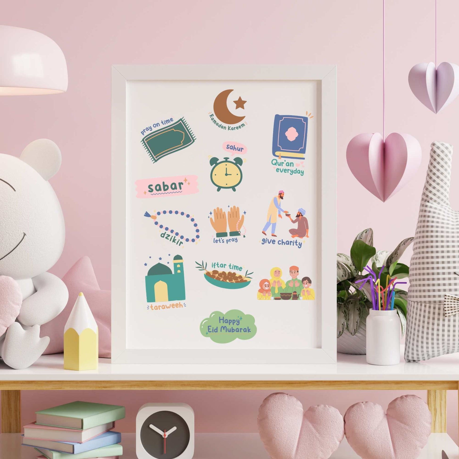 Ramadan Educational Decor for Kids, Islamic Instant Download, Islamic Arts, Ramadan Printable for Children, Muslim Kids Ramadan, Ramadhan