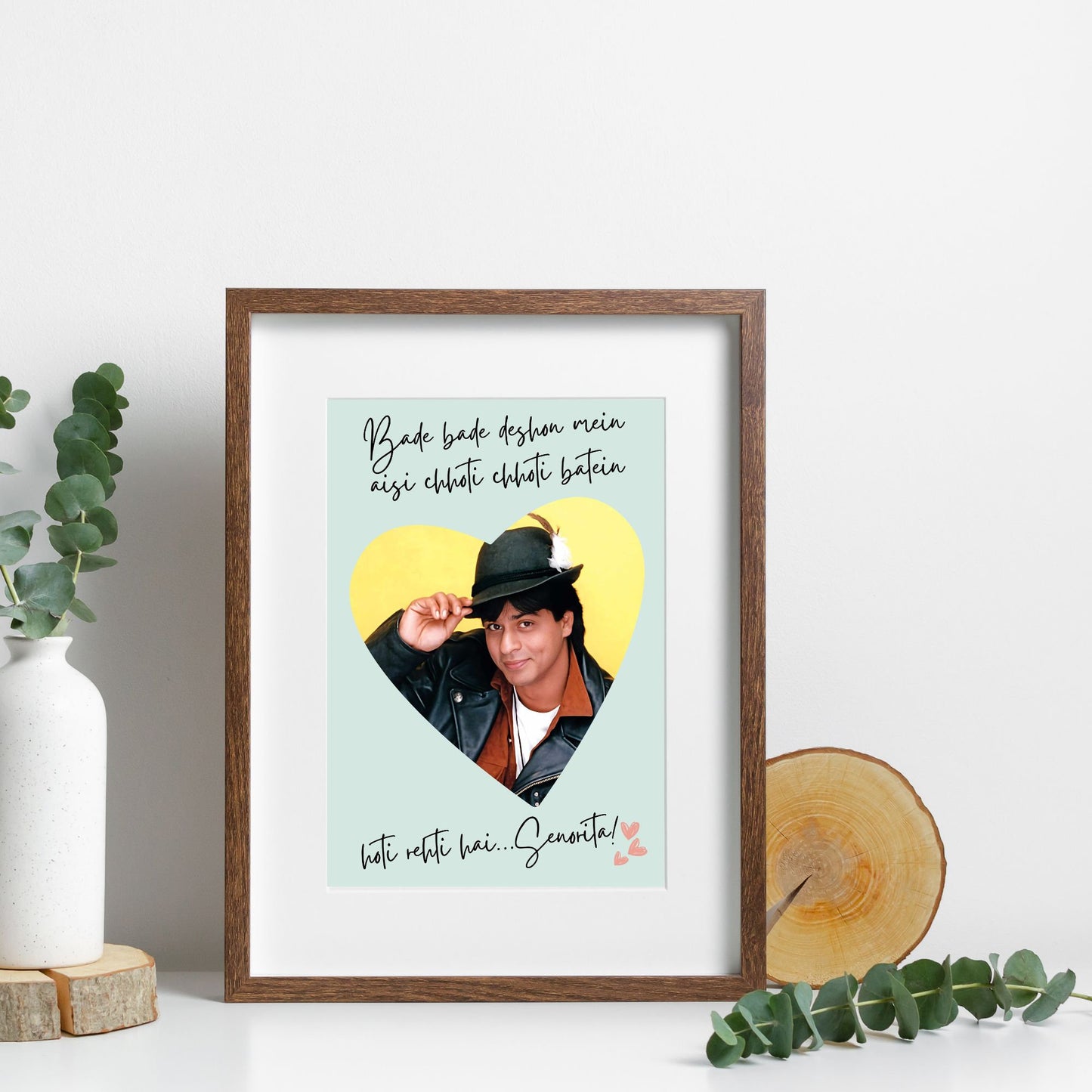 Bollywood Designs Digital Art, Bollywood Wall Art, Indian Home Decor, Indian Wall Hanging, Indian Art Wall, Shahrukh Khan, DDLJ Poster, RARE