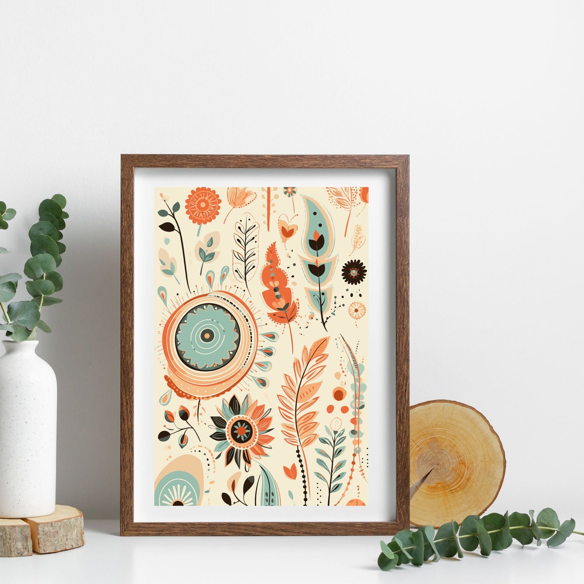 Boho Sets Decorative Wall Art, Rustic Flowers Boho, Decorator-Art-Download, Downloaded Art Prints, Artful Downloads, Bohemian Decore, Ethnic