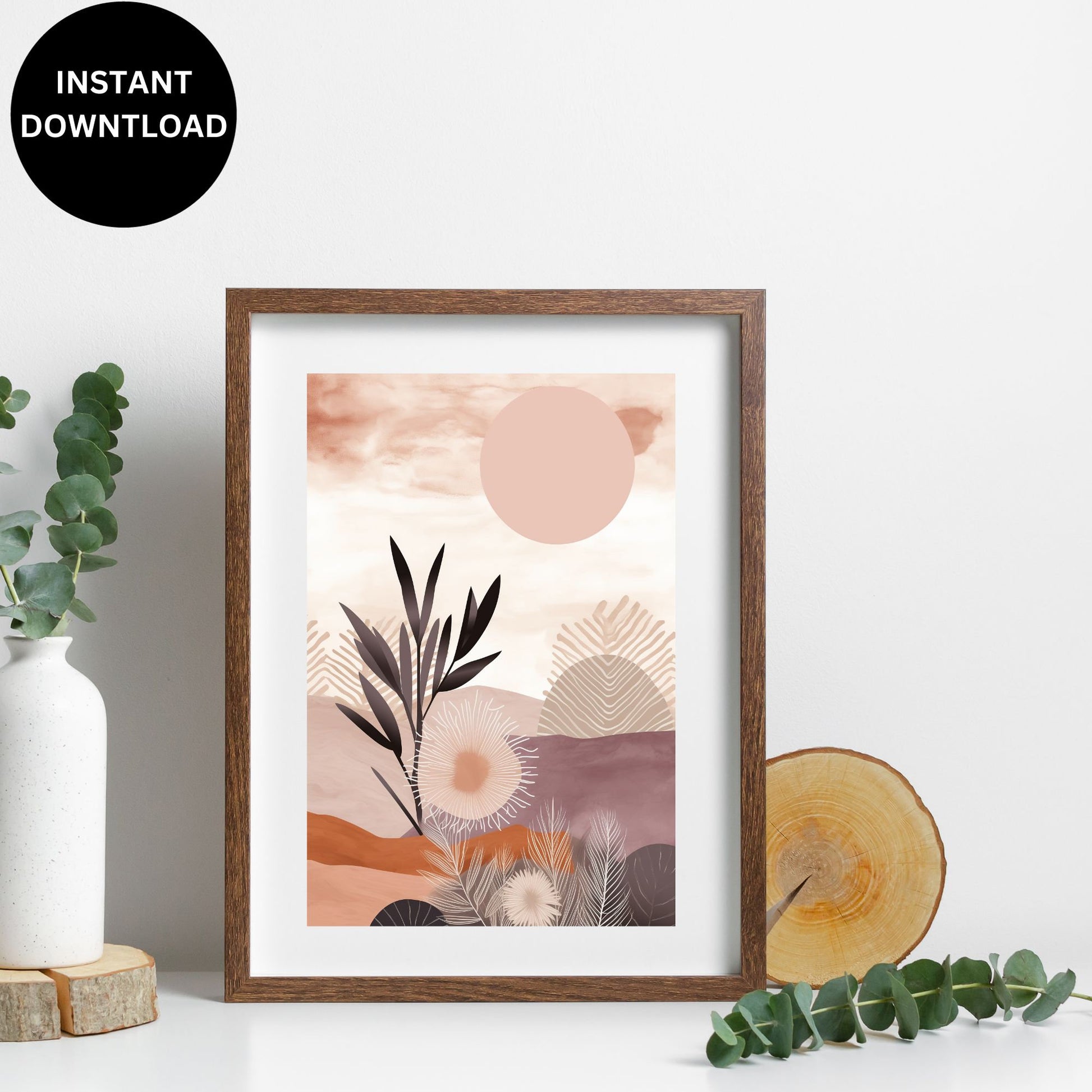 Boho Sets Decorative Wall Art, Rustic Flowers Boho, Decorator-Art-Download, Downloaded Art Prints, Artful Downloads, Bohemian Decore, Ethnic
