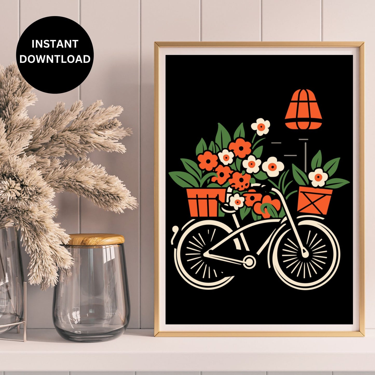 Download Decorating Print Arts, Modern-Downloadable, Vintage Downloadable Wallart, Bicycle Wall Decor, Dutch Decor, Pop Art Print, Artful