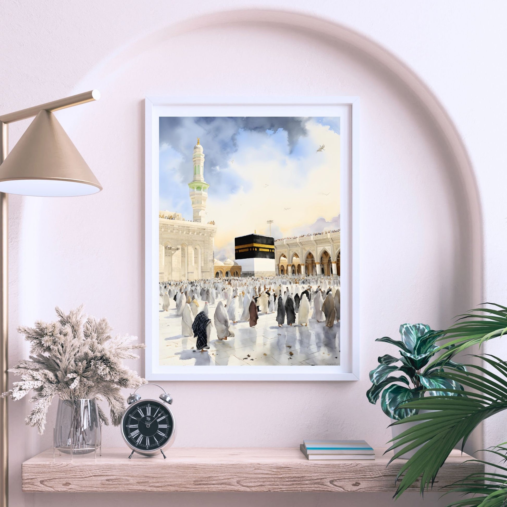 Kaaba Islamic Wall Hanging, Islamic Gift, Mecca,Boho Decor, Vintage Artful Prints, Muslim Art, Islamic Home Decor, Arab Islam, Ramadan Art