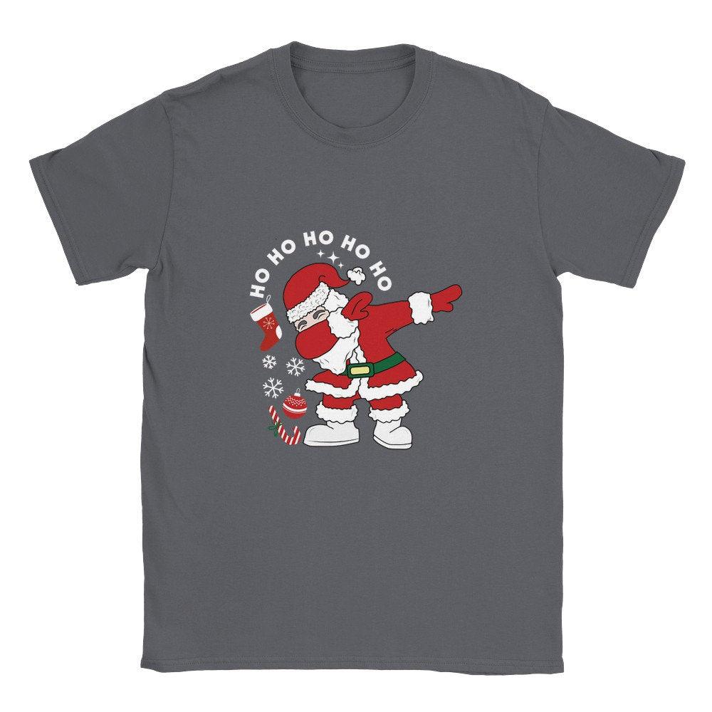 Laughing Santa | Ho Ho Ho with Christmas Hat T-Shirt - Artkins Lifestyle