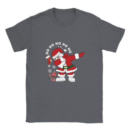 Laughing Santa | Ho Ho Ho with Christmas Hat T-Shirt - Artkins Lifestyle