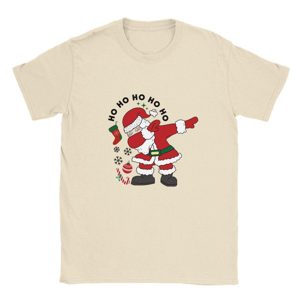 Laughing Santa | Ho Ho Ho with Christmas Hat T-Shirt - Artkins Lifestyle